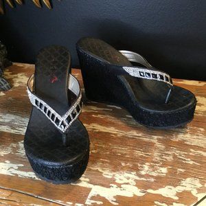 Lily taiwan sky high plateform  rhinestone wedge